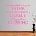 Wall stickers phrases. Home Family Blessing