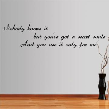 Wall stickers phrases. Nobody knows it