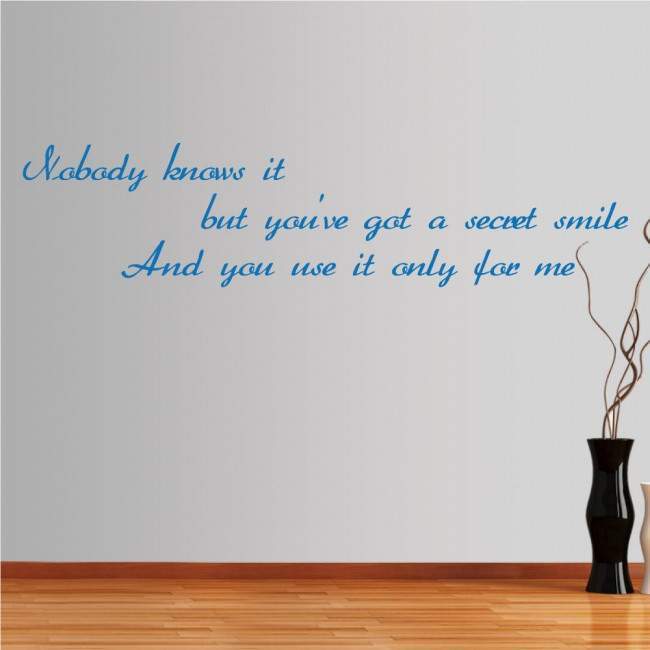 Wall stickers phrases. Nobody knows it