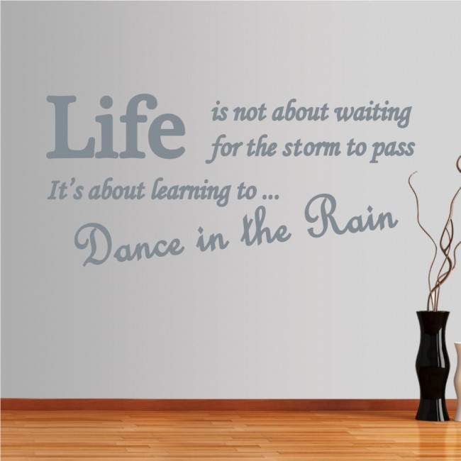 Wall stickers phrases. Dance in the rain