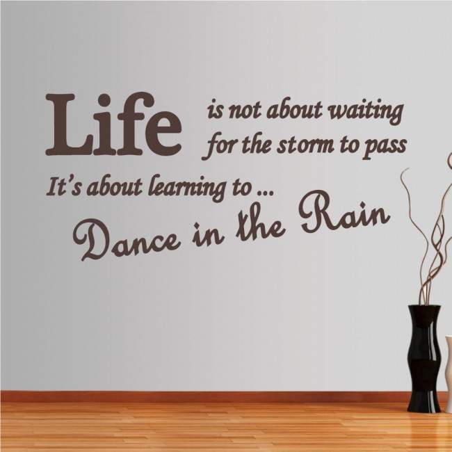 Wall stickers phrases. Dance in the rain