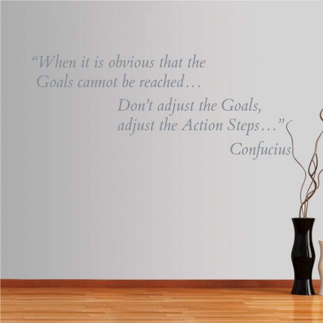Wall stickers phrases. When it is obvious... Confucius