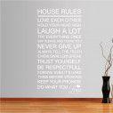 Wall stickers phrases. House rules