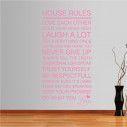 Wall stickers phrases. House rules