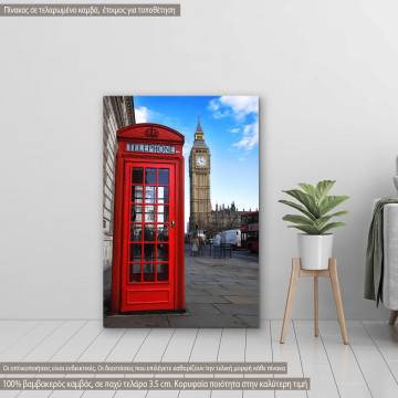 Canvas print English telephone booth