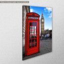 Canvas print English telephone booth, side