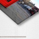 Canvas print English telephone booth, detail