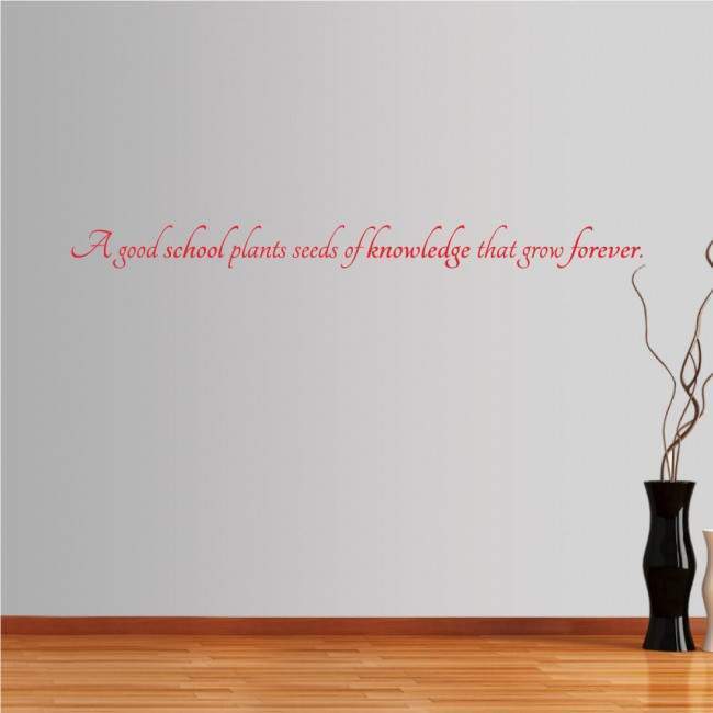 Wall stickers phrases. A good school... 