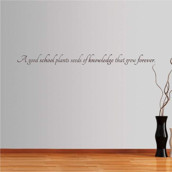 Wall stickers phrases. A good school... 