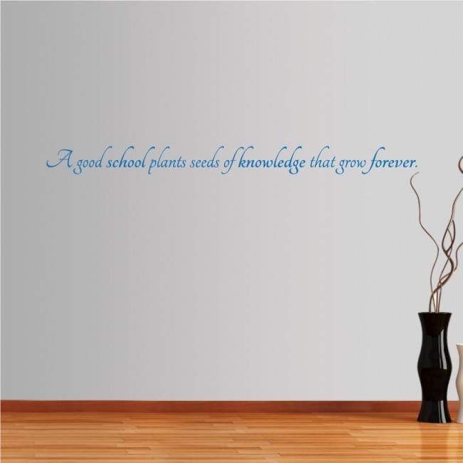 Wall stickers phrases. A good school... 