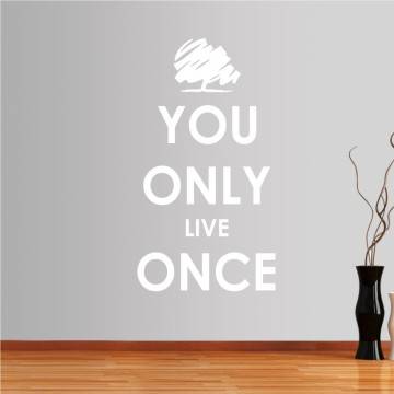 Wall stickers phrases. You only live once 2