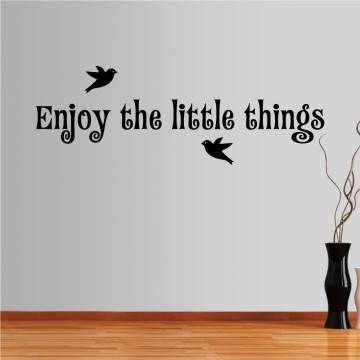 Wall stickers phrases. Enjoy the little things, design 2