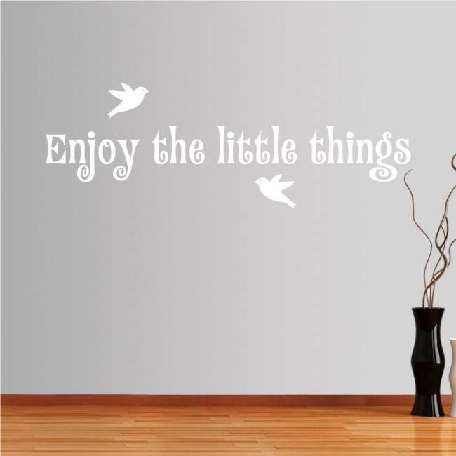 Wall stickers phrases. Enjoy the little things, design 2