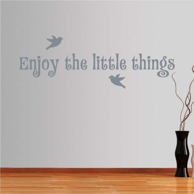Wall stickers phrases. Enjoy the little things, design 2
