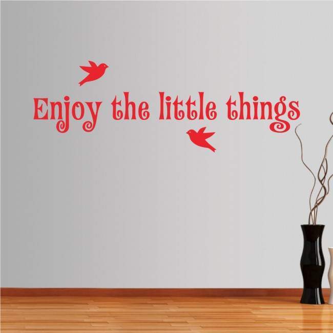 Wall stickers phrases. Enjoy the little things, design 2