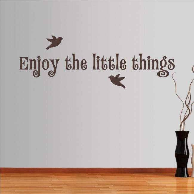 Wall stickers phrases. Enjoy the little things, design 2
