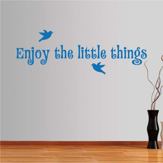 Wall stickers phrases. Enjoy the little things, design 2