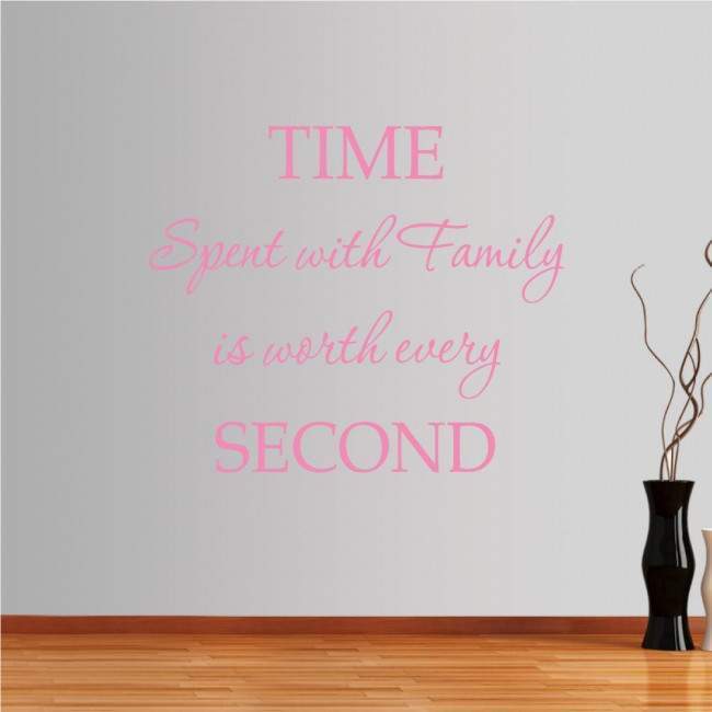 Wall stickers phrases. Spent Time With Family