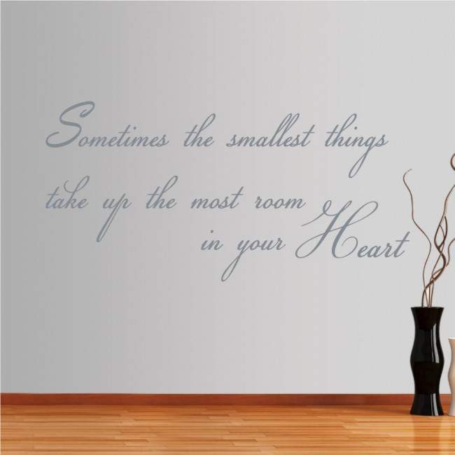Αυτοκόλλητο τοίχου φράσεις. Some times the smallest things