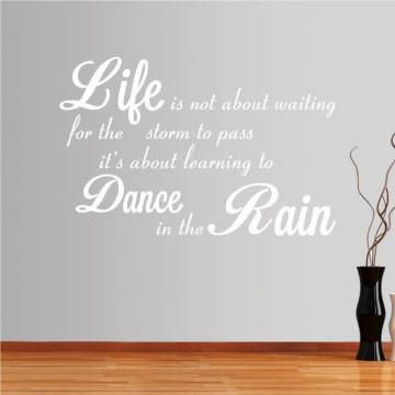Wall stickers phrases. Life is not about waiting... 2