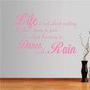 Wall stickers phrases. Life is not about waiting...