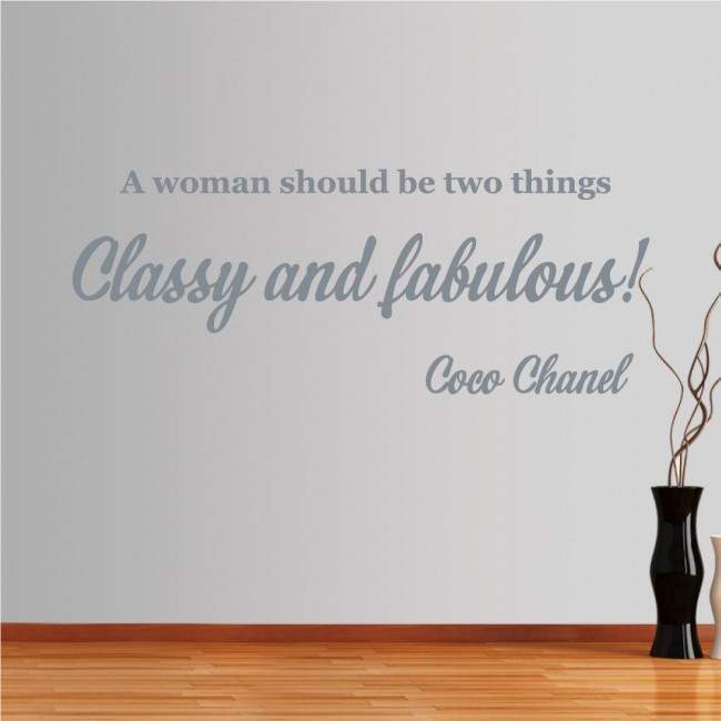 Wall stickers phrases. A woman should be two things...