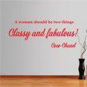Wall stickers phrases. A woman should be two things...