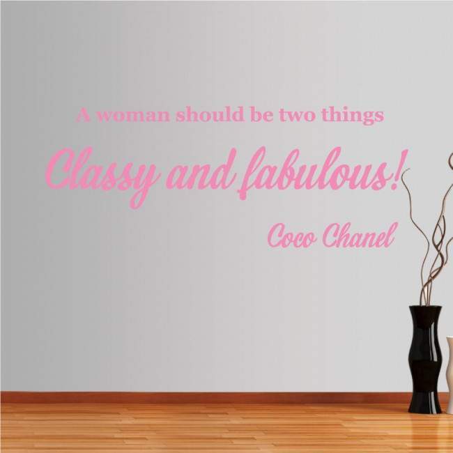 Wall stickers phrases. A woman should be two things...