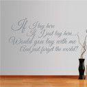 Wall stickers phrases. If i lay here... 