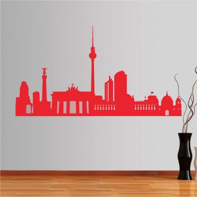 Wall stickers Berlin, Outline of important buildings