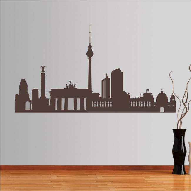 Wall stickers Berlin, Outline of important buildings