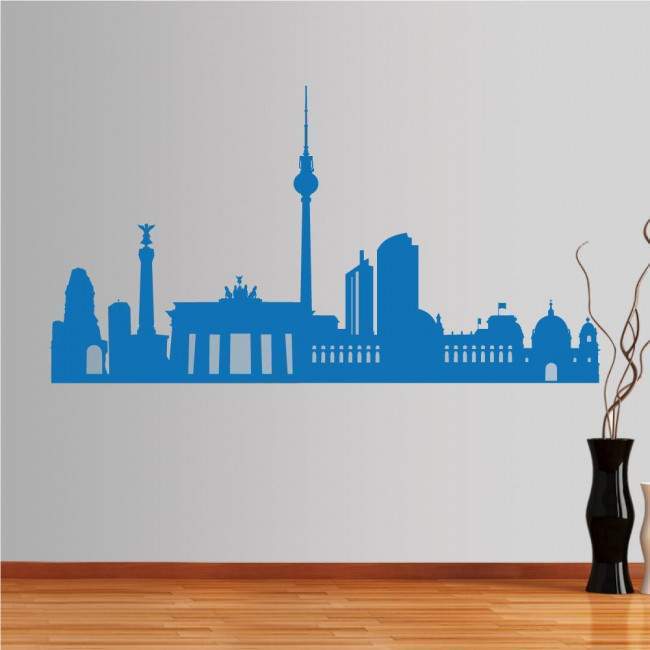 Wall stickers Berlin, Outline of important buildings
