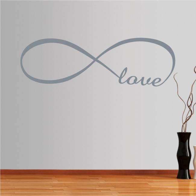 Wall stickers phrases. At infinity ... love