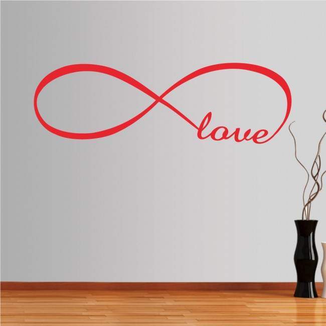 Wall stickers phrases. At infinity ... love
