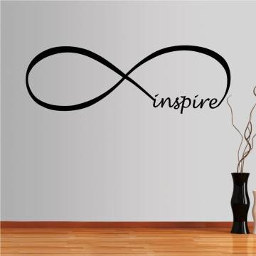 Wall stickers phrases. At infinity ... inspire