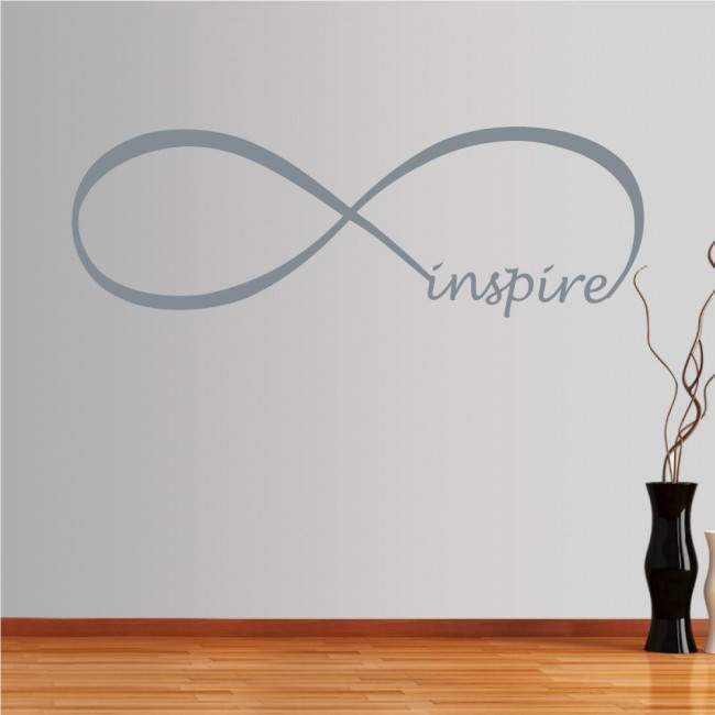 Wall stickers phrases. At infinity ... inspire