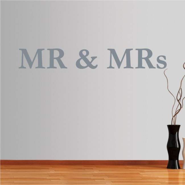 Wall stickers phrases. MR and MRs