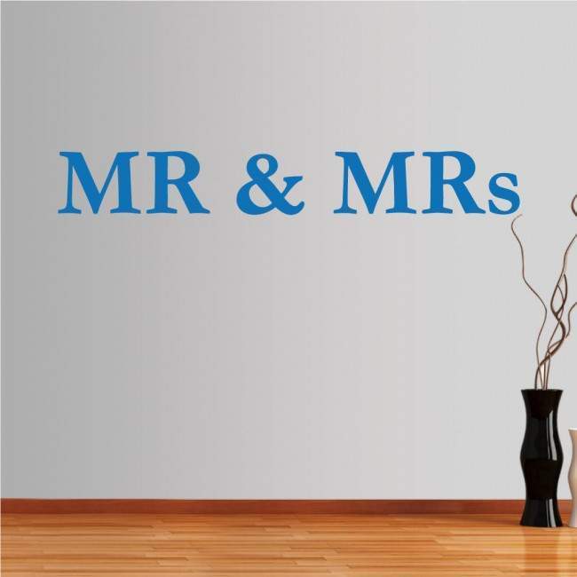 Wall stickers phrases. MR and MRs