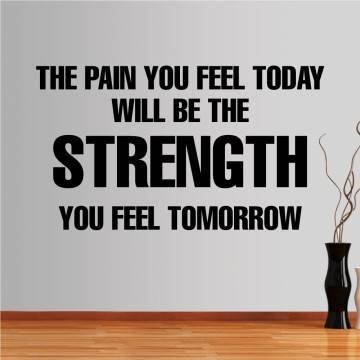Αυτοκόλλητο τοίχου φράσεις. The pain you feel today...
