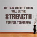 Wall stickers phrases. The pain you feel today...