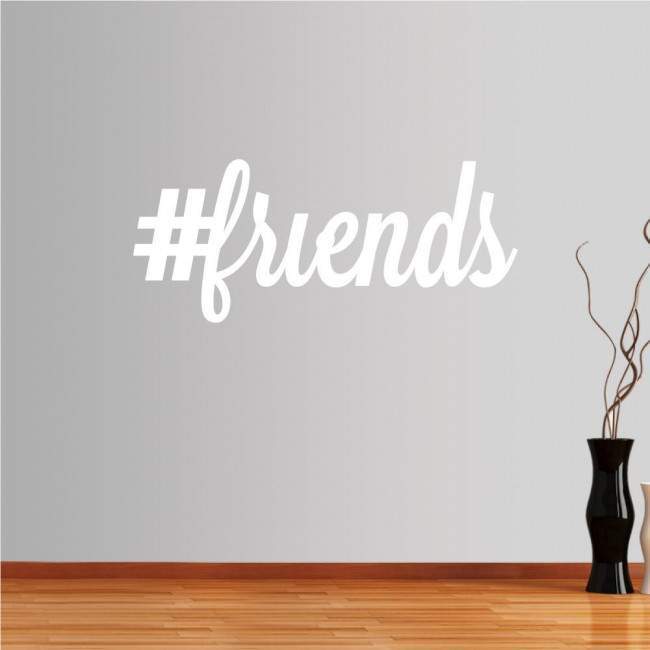 Αυτοκόλλητο τοίχου φράσεις. friends