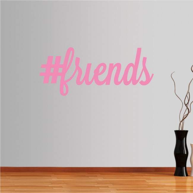 Αυτοκόλλητο τοίχου φράσεις. friends