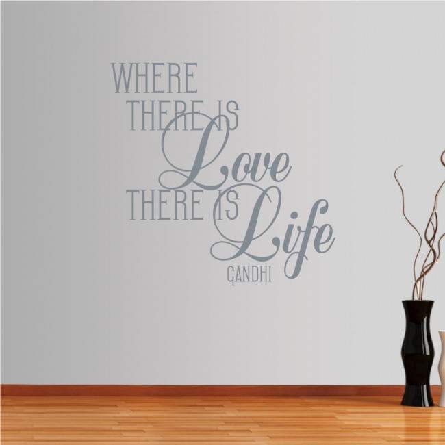 Wall stickers phrases. Where there is love...
