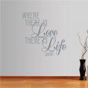 Wall stickers phrases. Where there is love...