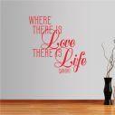 Wall stickers phrases. Where there is love...