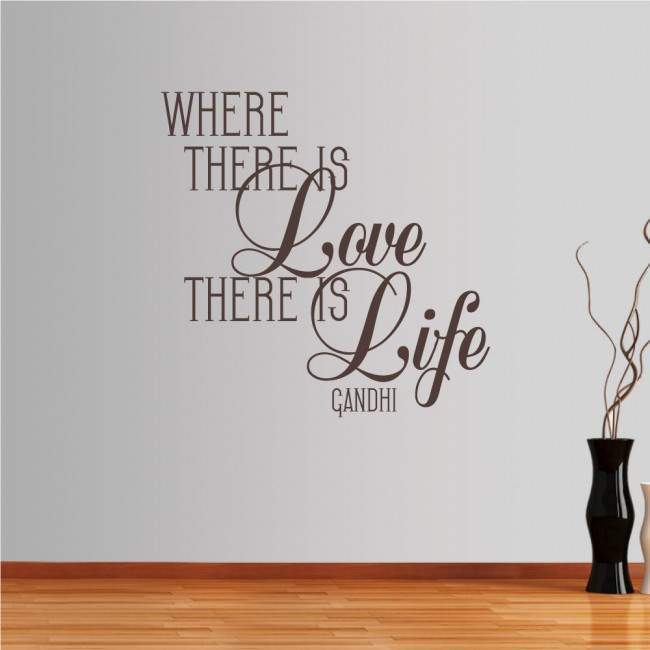 Wall stickers phrases. Where there is love...