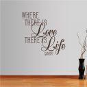 Wall stickers phrases. Where there is love...