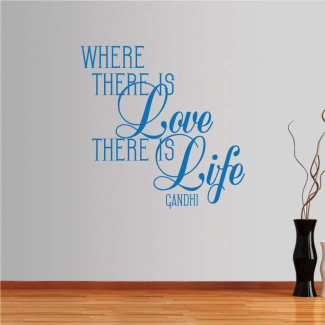 Wall stickers phrases. Where there is love...