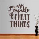 Αυτοκόλλητο τοίχου φράσεις. You Are Capable Of Great Things