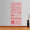 Wall stickers phrases. In This House We are Family